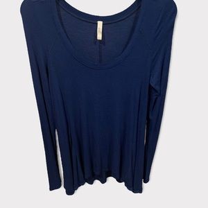 Free People blue long sleeve shirt
